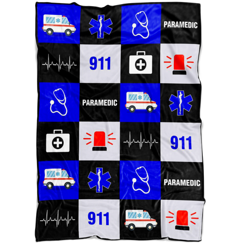 Paramedic Blanket / Paramedic Trow Blanket / Paramedic Fleece Blanket / Thin White Line gift