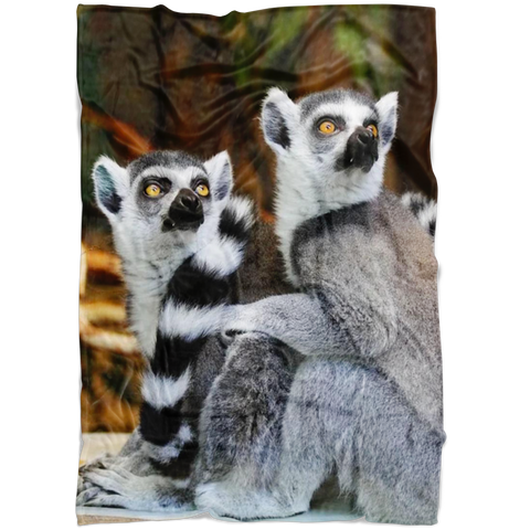 Lemurs Blanket / Lemurs Throw Blanket / Lemurs Fleece Blanket / Lemurs Adult Blanket / Lemurs Kid Blanket
