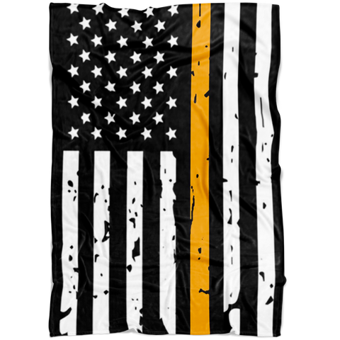 Thin Gold Line blanket / Dispatcher print blanket / Thin Gold Line flag blanket / Cosy fleece blanket