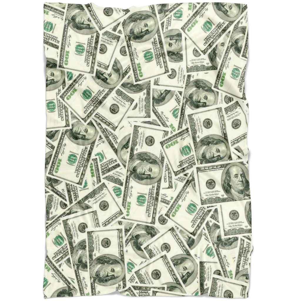  Jekeno Money Blanket 100 Dollar Bills Pattern Print