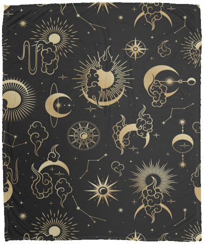 Sun moon Cozy Plush Fleece Blanket - 50x60
