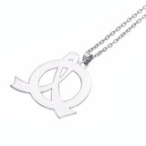 Inspirational Pink Ribbon Pendant Necklace