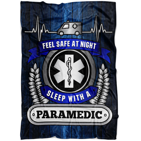 Christmas Special - Paramedic - Feel Safe At Night, Sleep With A Paramedic Throw Blanket