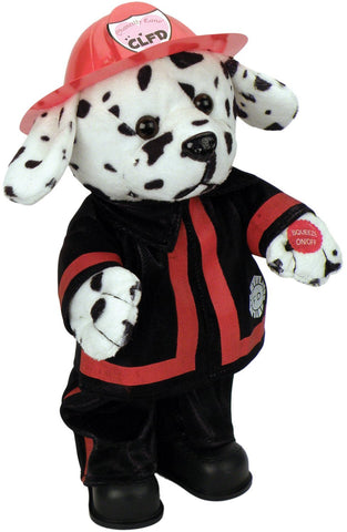 Blaze Dalmatian Fireman Dog dances while singing, "Ring of Fire".