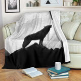 full moon wolf- blanket