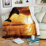 dolphin sunrise- blanket