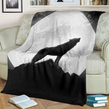 full moon wolf- blanket