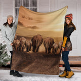 elephants- blanket