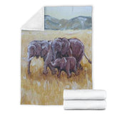 elephant family- blanket