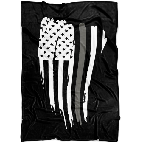 Correction officer Blanket / Thin Gray Line blanket / American flag blanket / Fleece blanket