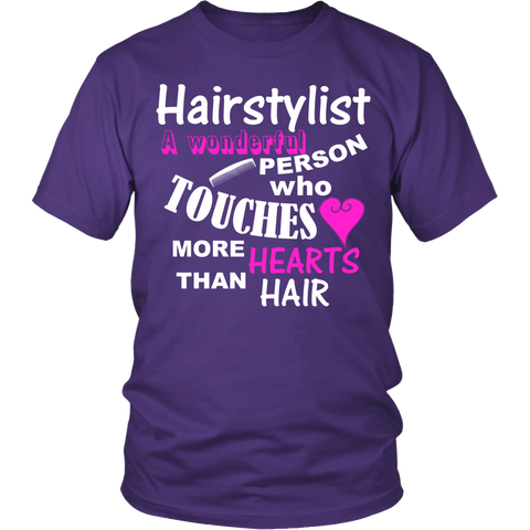 Hairstylists Touch Hearts Statement Shirts