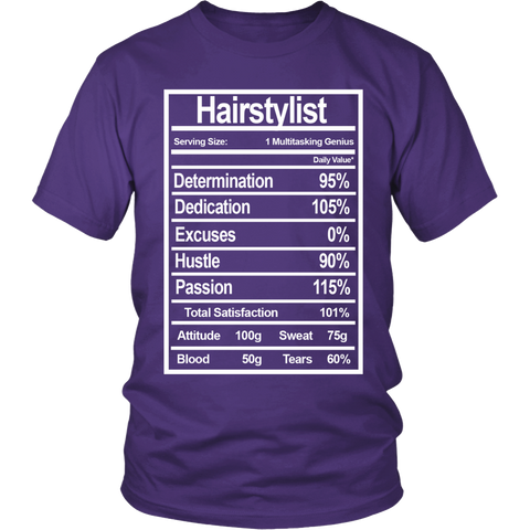 Hairstylist Nutrition Statement Shirts