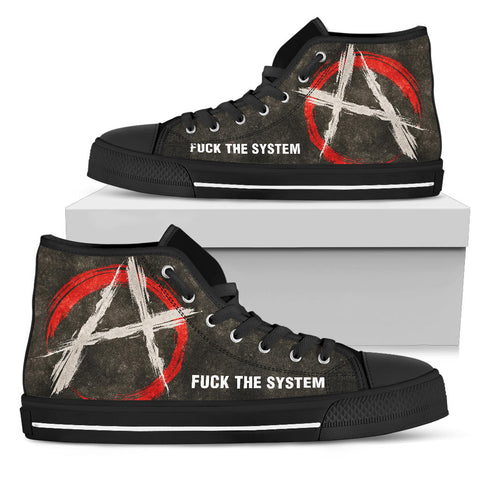 FUCK THE SYSTEM high tops