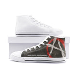 WaR! FuCk tHe SystEm! High Top Canvas Shoes