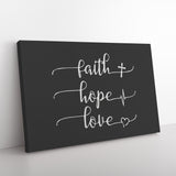 Faith Love Hope Framed Canvas wall art