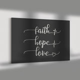 Faith Love Hope Framed Canvas wall art