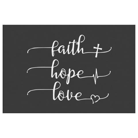 Faith Love Hope Framed Canvas wall art