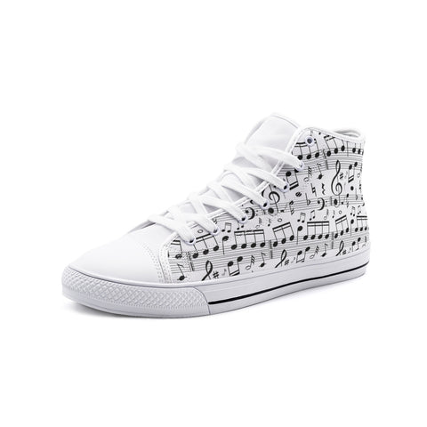 Music Notes High Top Shoes Regular