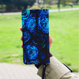 blue roses purse