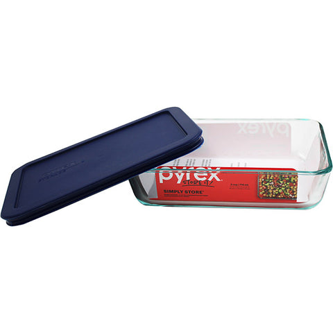 Pyrex Rectangular Dish with Plastic Cover - 3 1/2 Cup