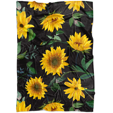 Sunflower Blanket, Sunflower Throw Blanket, Sunflower Fleece Blanket, Sunflower Adult Blanket, Sunflower Kid Blanket