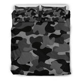 Black Camouflage Bedding Set