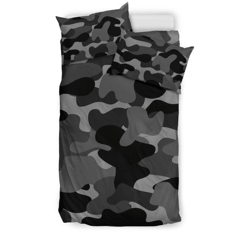 Black Camouflage Bedding Set