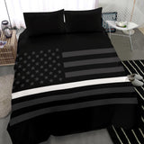 thin white line black- bedding set