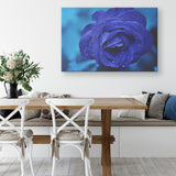 Blue Rose Framed Canvas