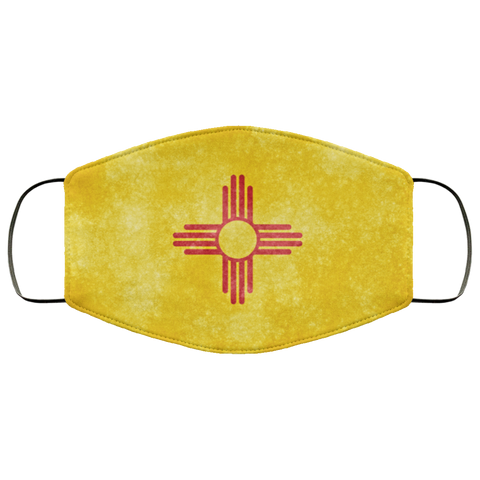 New Mexico Grunge Flag fifth Face Mask