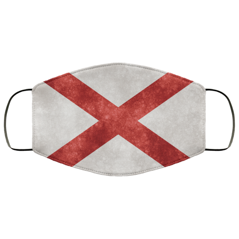 Alabama Grunge Flag Fifth Face Mask
