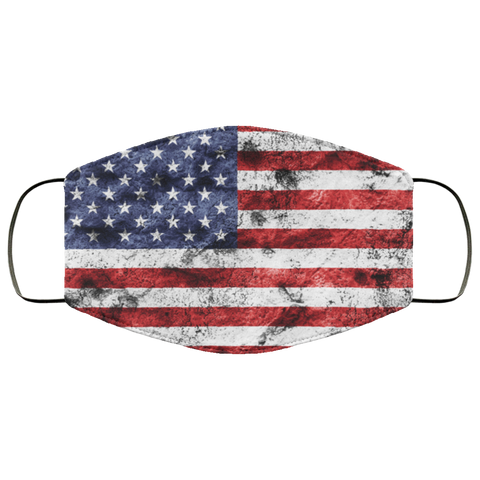 USA Grunge Flag fifth Face Mask