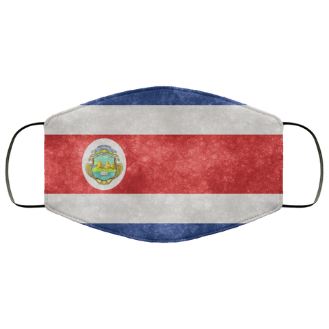 Costa Rica Grunge Flag Fifth Face Mask