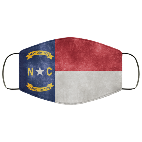 North Carolina Grunge Flag fifth Face Mask