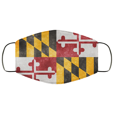 Maryland Grunge Flag	fifth Face Mask