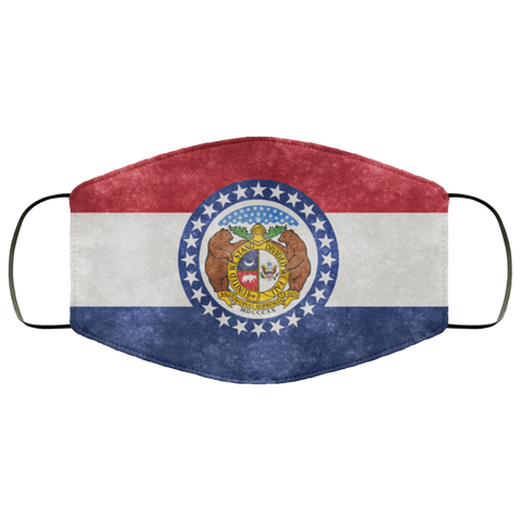 Missouri Grunge Flag fifth Face Mask