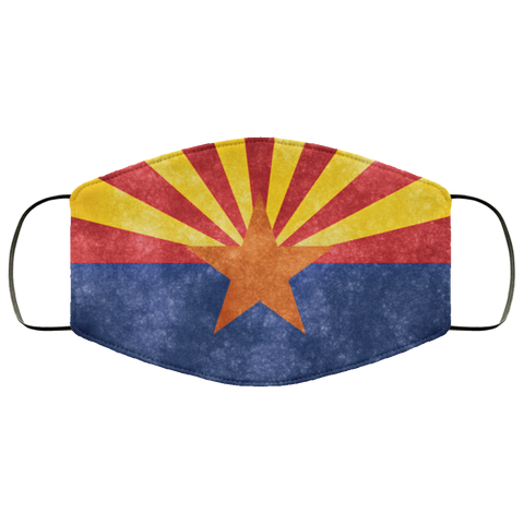Arizona Grunge Flag Fifth Face Mask