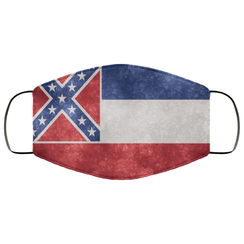 Mississippi Grunge Flag fifth Face Mask