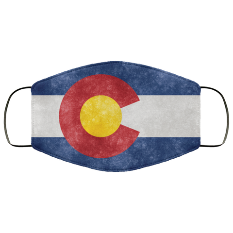 Colorado Grunge Flag Fifth Face Mask