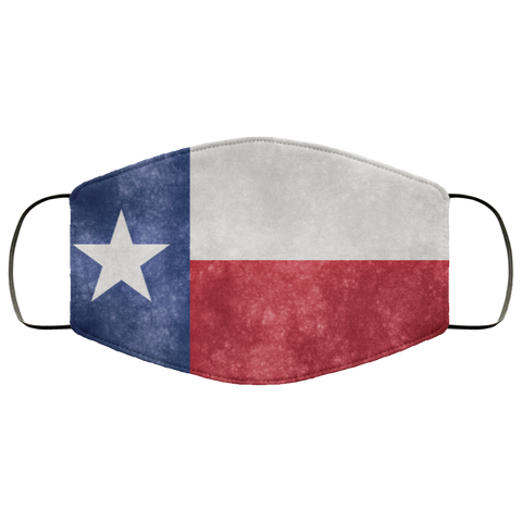 Texas Grunge Flag fifth Face Mask