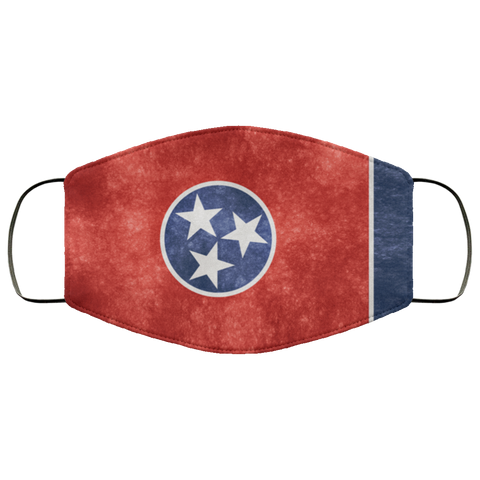 Tennessee Grunge Flag fifth Face Mask