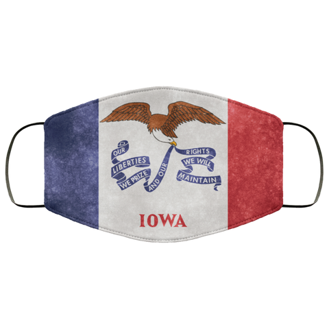 Iowa Grunge Flag	Fifth Face Mask