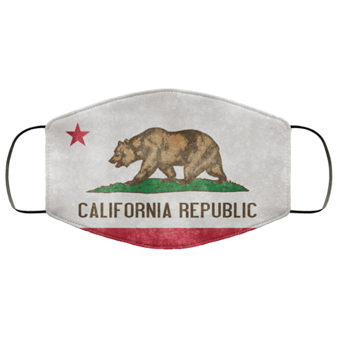 California Grunge Flag	Fifth Face Mask