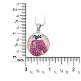 Pink Ribbon Boxing Gloves Fight Pendant Necklace