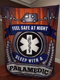 Christmas Special - Paramedic - Feel Safe at Night, Sleep With a Paramedic Throw Blanket