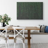 Matrix Code Framed Canvas