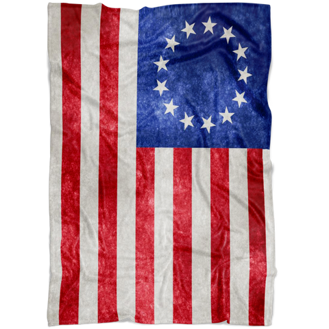 Betsy Blanket / Patriotic blanket / Betsy Ross blanket / American flag blanket / Fleece blanket