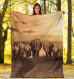 elephants- blanket