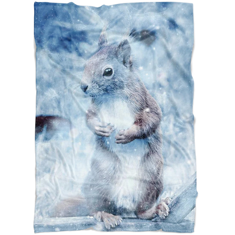 Squirrel Blanket / Squirrel Throw Blanket / Squirrel Fleece Blanket / Squirrel Adult Blanket / Squirrel Kid Blanket