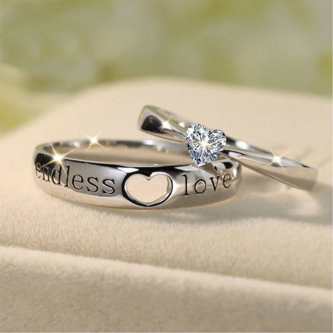 Endless Love Heart Couples Rings